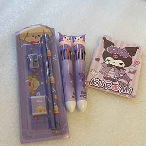 SANRIO HELLO KITTY & FRIENDS KIDS SET OF PENCILS, 2 PENS AND NOTEBOOK NIP
